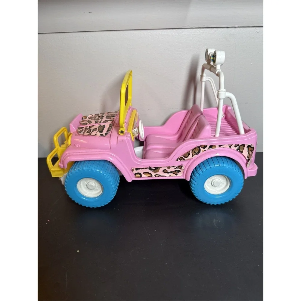 Barbie Jeep Safari Animal Lovin' Pink Leopard Print Mattel Vintage 1988